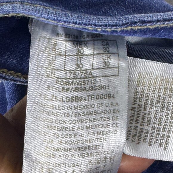 Guess Women's Sexy Curve Skinny Jeans Blue Denim Stretch Mid-Rise Logo 30 RG - Picture 15 of 16